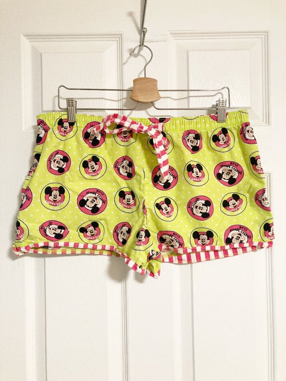 Disney Parks 100% Cotton Mickey Mouse Club PJ Lounge Shorts Size L - Picture 1 of 6